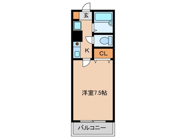 レジデンシャルスイ－ツ福岡の物件間取画像